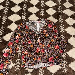 Topshop Multicolor Floral Blouse